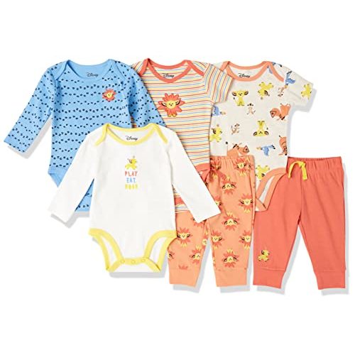 Amazon Essentials Disney | Marvel | Star Wars Unisex Babies' 6-Piece Outfit Set, Pack of 6