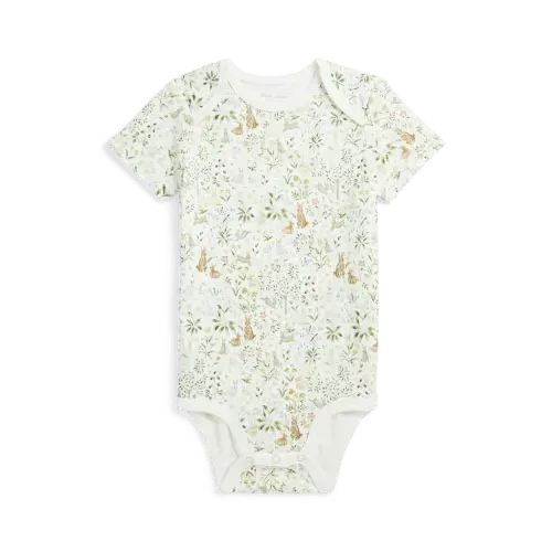 RL Baby x Riley Sheehey Cotton Bodysuit in Bunny Meadow | Over The Moon