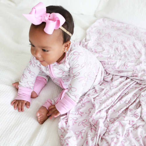 Ribbon Bow Headband | Blushing Pink