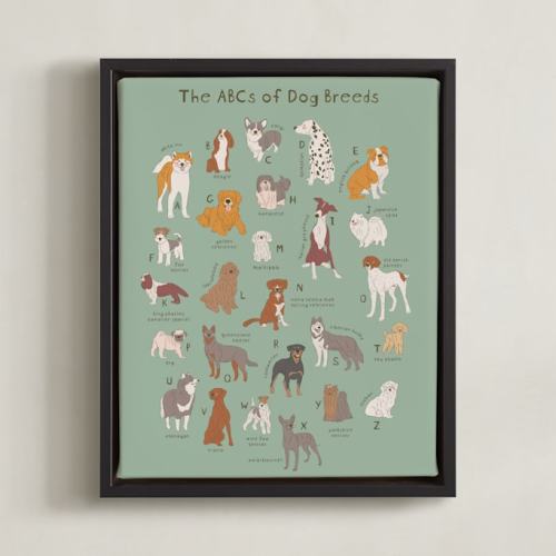 ABCs of Dog Breeds Limited Edition Children's Art Print by Vera Lim