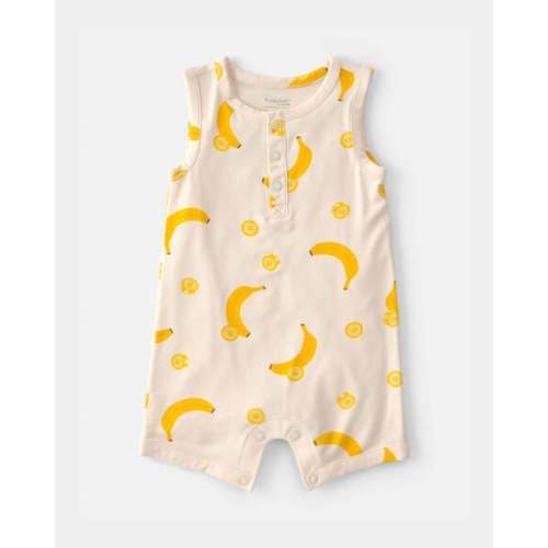 Baby Banana PurelySoft Romper - Yellow/Cream | Carter's