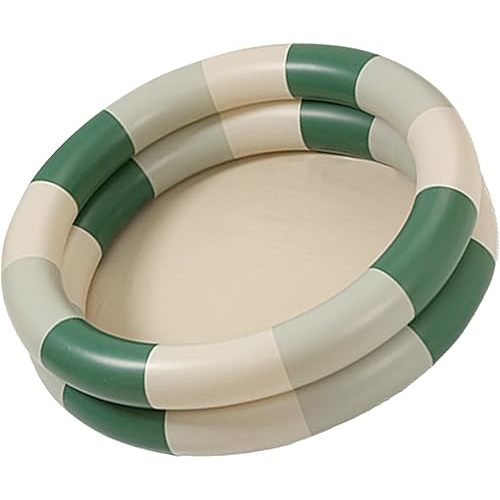 Cute Inflatable Pool Baby Blow Up Swimming Pool Family, Thickened Water Pool, Space Saving Design (Green Stripe)