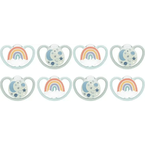 NUK Space™ Glow-in-The-Dark Orthodontic Pacifiers, Size 1, Neutral (Pack of 2)