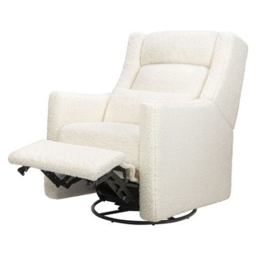 Babyletto Kiwi Plus Power Recliner and Swivel Glider with Power Adjustable Headrest and USB Port - Cream Shearling