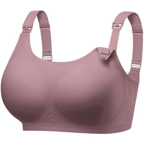Angelhood Seamless Nursing Bra for Women Wire Free Full Coverage Nursing Bra T-Shirt Bra with Extra Extender