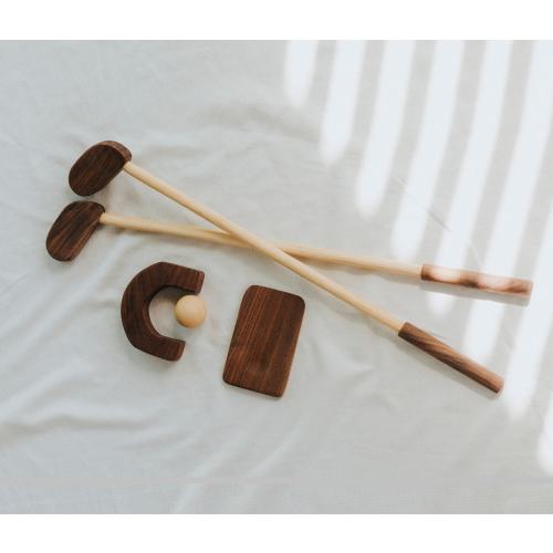 Rustic Wooden Golf Set Toy for Kid: Personalized Kids Gift, Montessori Golf Toy, Indoor Activity for Children & Family Game