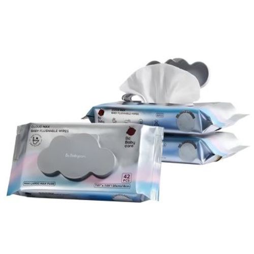 Bc Babycare Cloud Max Flushable Baby Wipes-Septic Safe,Potty Training,99% Pure Water