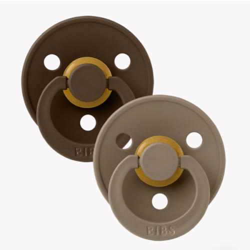 BIBS Colour Pacifiers 2-Pack - Mocha and Dark Oak – Bibsworld store US