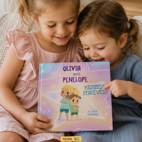 Personalized Book for 2 Sisters, Custom Storybook, Gift for Sisters, Big Sister Little Sister Book, Customized Kids Gift, Sibling Gift Idea