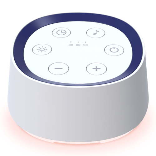 White Noise Machine for Baby Adult Sleep, Portable Sound Machine with Cry Sensor, 24 Soothing Sounds, Night Light & Timer for Nursery Home Travel