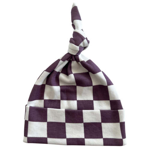 Berry Cheesecake Checkerboard / Organic Beanie