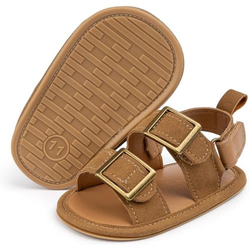 HsdsBebe Infant Baby Boys Girls Summer Beach Sandals Breathable Athletic Anti-slip Soft Sole Newborn First Walker Crib Shoes