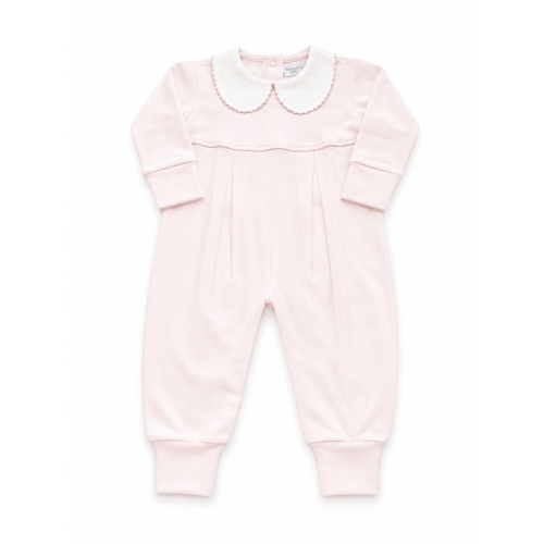 Pink Dot Collar LS Coverall
