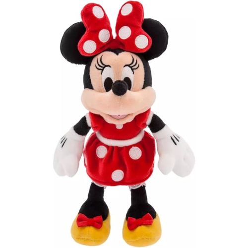 Disney Store Official Mini Bean Bag Plushies – Minnie Mouse – Red Dress - Cute Stuffed Animal with Detailed Sculpting, Embroidered Features, & Bean Bag Bottom - Plush Toys for Kids