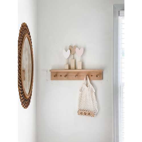 Wooden Heart Decor: Valentine's Day Mantel Shelf Accents