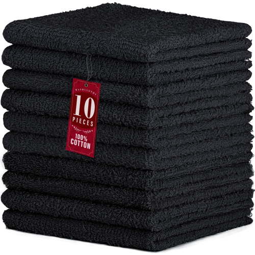 DecorRack, Washcloths, 10 Pack, 12 x 12 inches, 100% Cotton