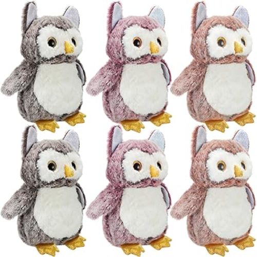 Jenaai 6 Pcs Owl Plush Stuffed Animals for Babies Soft Plush Toy Stuffed Owl Wizard Party Favors for Kids Toddlers Unisex Gifts Classroom Prizes Decor, 9.06 Inch (Multicolor)