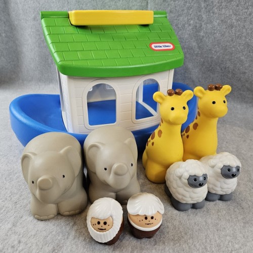 Vintage Little Tikes Noah's Ark Complete Toddle Tots Animals Water Toy 9 Pieces