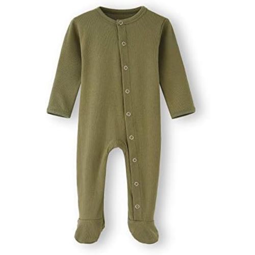 ACESTAR Newborn Baby Footed Pajamas with Mitten Cuffs - Cotton Snap-Up Baby Sleepers for Sleep and Play Footies 0-12 Months