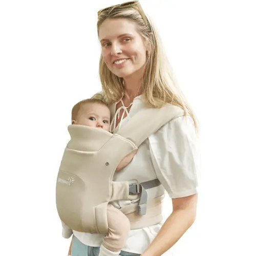 GROWNSY Baby Carrier Newborn to Toddler, Cozy Baby Wraps Carrier, Ergonomic Baby Carrier with Head Support, Cream