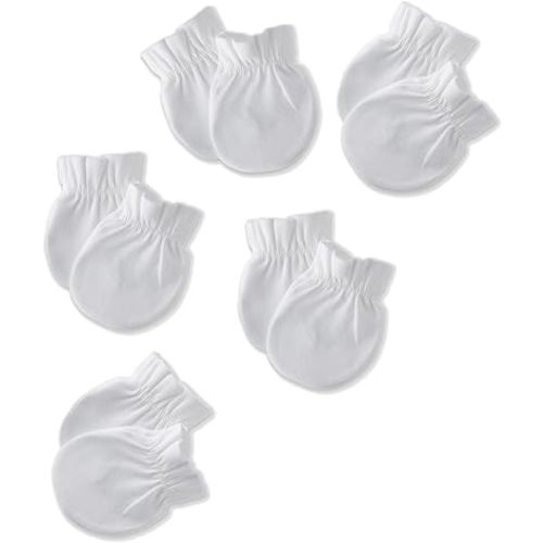 Morgan 5-Pack Baby Mittens 100% Organic Cotton No Scratch Mittens for Newborn Baby Boys & Girls​