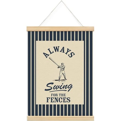 JTNZCI Vintage Baseball Theme Nursery Decor for Boys Room, Playroom, 12x16
