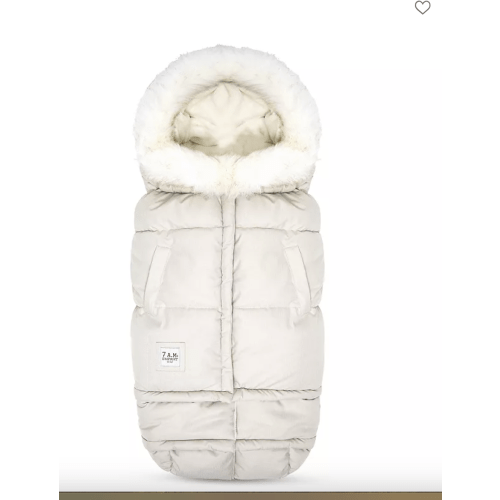 Beige White 7AM Enfant Blanket 212 Evolution Footmuff