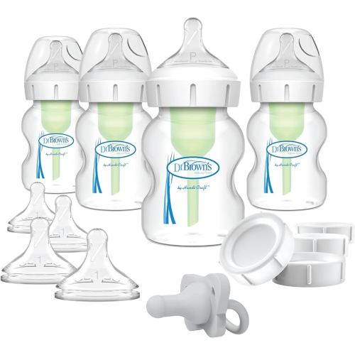 Dr. Brown's Breastfeeding Baby Bottles, Options+ Wide-Neck Breast to Bottle Feeding Set