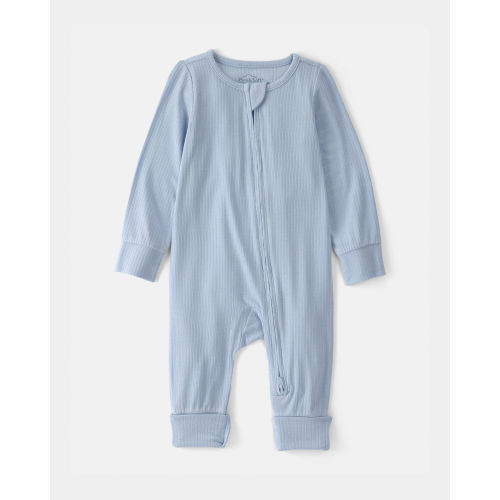 Baby Boy 2-Way Zip PurelySoft Sleep & Play Pajama - Blue