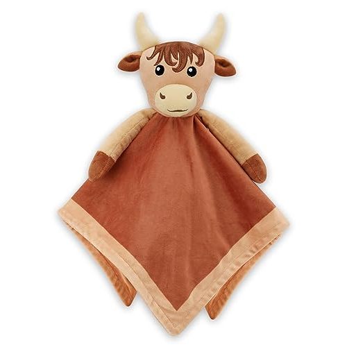 Gicoherero Highland Cow Baby Security Blanket - Cow Baby Lovey - Nursery Stuff - Newborn Boy Gift