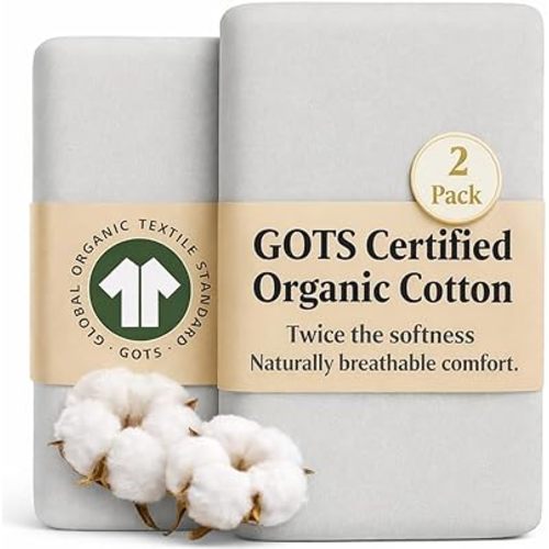 Newton Compatible Organic Bassinet Sheets, GOTS Certified Turkish Aegean Cotton, 35x19-33x20 for Maxi COSI Iora, Baby Delight, Mika Micky, Baby Bond and More Quality at First Touch - Rectangle