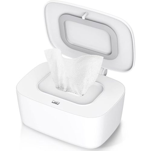 Wipes Dispenser, Wipe Holder for Baby, Refillable Wipe Container, Portable Press to Open, Non-Slip