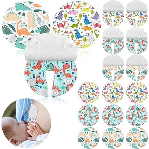 Breling 18 Pack G Tube Button Covers for Kids, Gtube Pads, Dinosaur