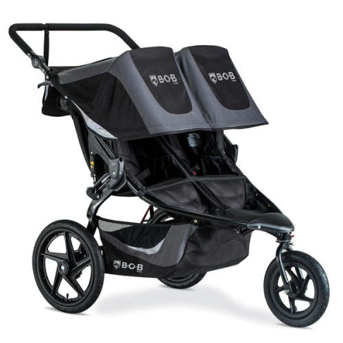 BOB Revolution Flex 3.0 Duallie Double Jogging Stroller - Graphite Black (Open box - New)