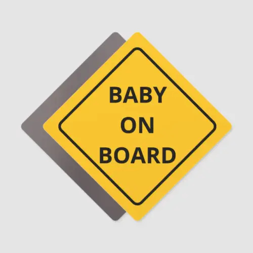 Car Magnet - Baby On Board | Zazzle