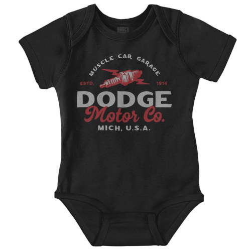 Dodge Motor Co. Muscle Car Garage Romper Boys or Girls Infant Baby Brisco Brands 6M