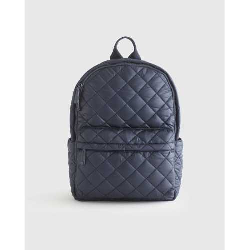 Transit Quilted Commuter Backpack in Navy