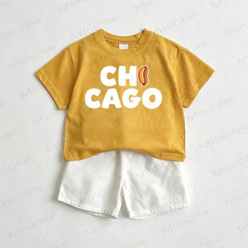 CHICAGO Baby Hot Dog Tee and Shorts 2-Piece Set