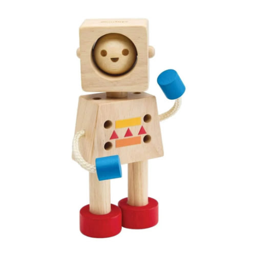 Moodbot Wooden Robot