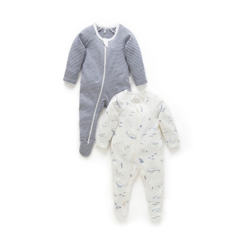2 Pack Zip Footie
