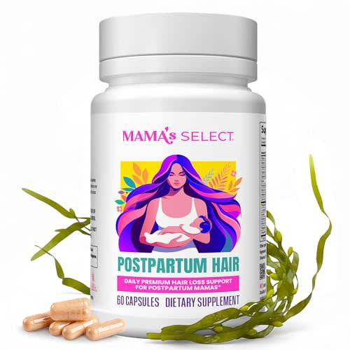 Mama’s Select Postpartum Hair Loss Vitamins – Reduce Shedding, Restore Thickness, Shine, & Strength – Supports Hormonal Balance, Cellular Renewal & Scalp Health – Treatment Is Safe for Breastfeeding