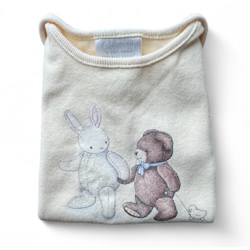 Carter's Vintage If They Could Just Stay Little Cream Baby Shirt 0-3 months