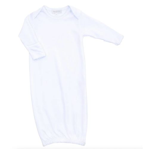 Essentials Lap Gown- White with Blue