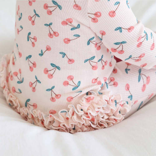 Bamboo Waffle Zipper Footies | Printed