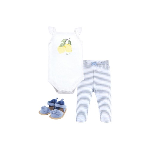Cotton Comfort 3Pk Bodysuit, Pants, and Shoes