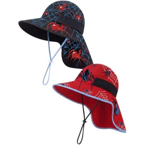 Skicuff Spider Bucket Hats UPF 50+ Packable Beach Sun Protection