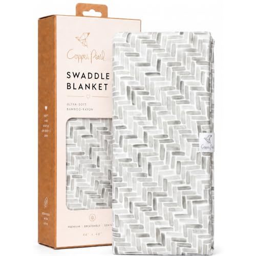 Copper Pearl Swaddle Blankets for Newborns | Soft Stretchy Receiving Blankets for Boys and Girls | Large 46 x 46 Inch Baby Blankets | Lightweight and Breathable Swaddles | Alta