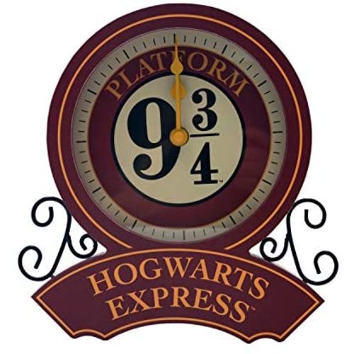 Silver Buffalo Harry Potter Platform 9 3/4 Station Wall Clock, 9.44 x 8.22 Inches