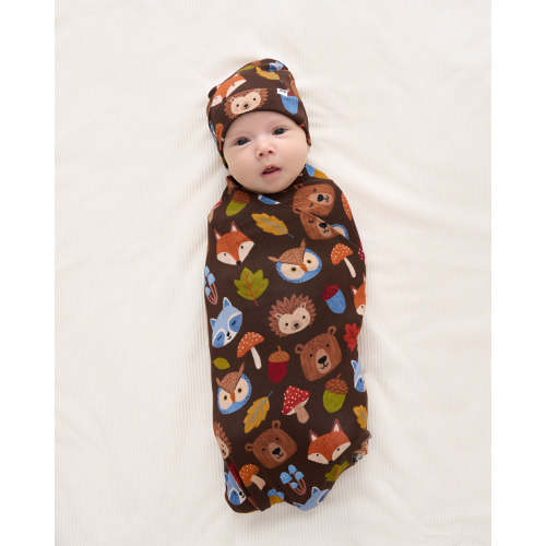 Forest Crew Swaddle & Beanie Set | Little Sleepies