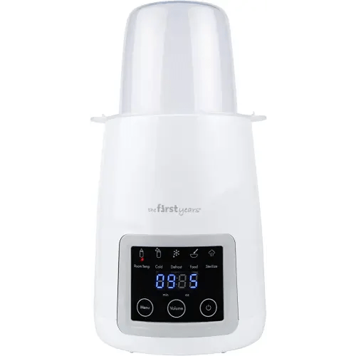 The First Years Gentle Warmth Digital Baby Bottle Warmer - Bottle Warmer for Breastmilk, Baby Formula, and Baby Food - Includes Milk Warmer, Basket, and Cup - White